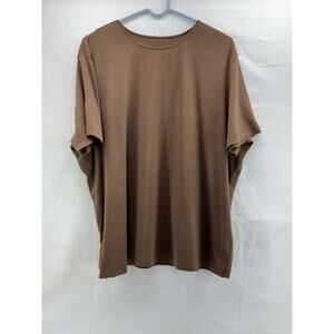 CJ Banks Women's 3XL Brown Cotton T-Shirt with Stains